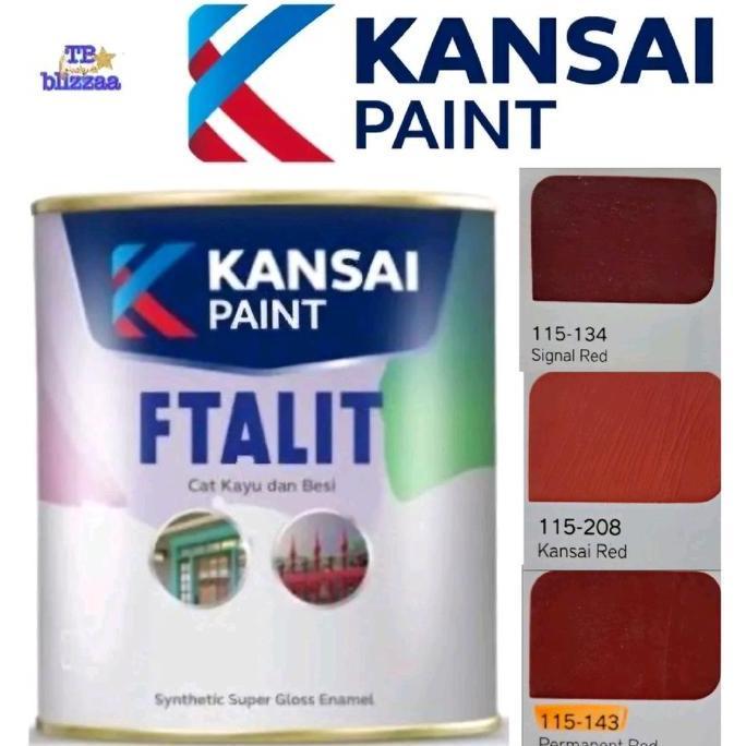 Ftalit 1Kg Ftalit Kansai Red 208 Ftalit Signal Red 134 Ftalit Permanent Red 143 Cat Kayu Besi Merah 