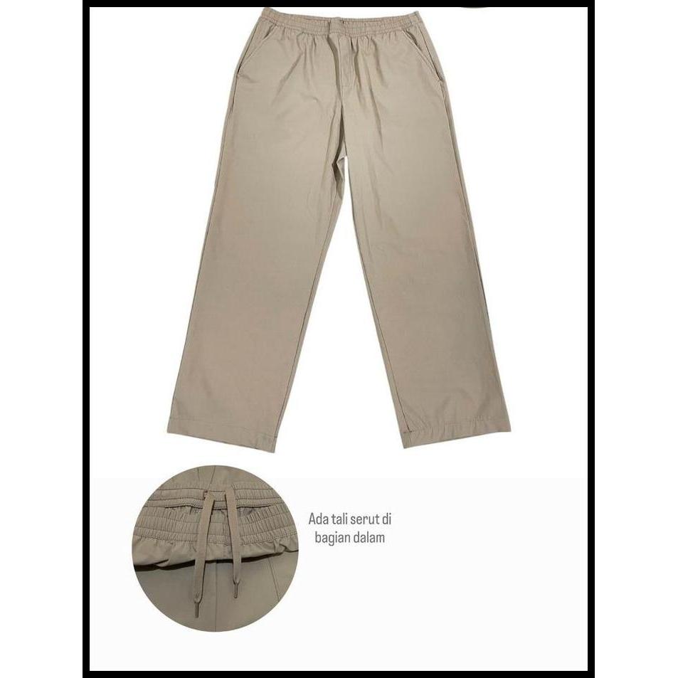 [Minne] Stl Jisoo Straight Sport Pants Detail Pinggang Kerut & Tali Serut Dengan 3 Kantong Terbaru