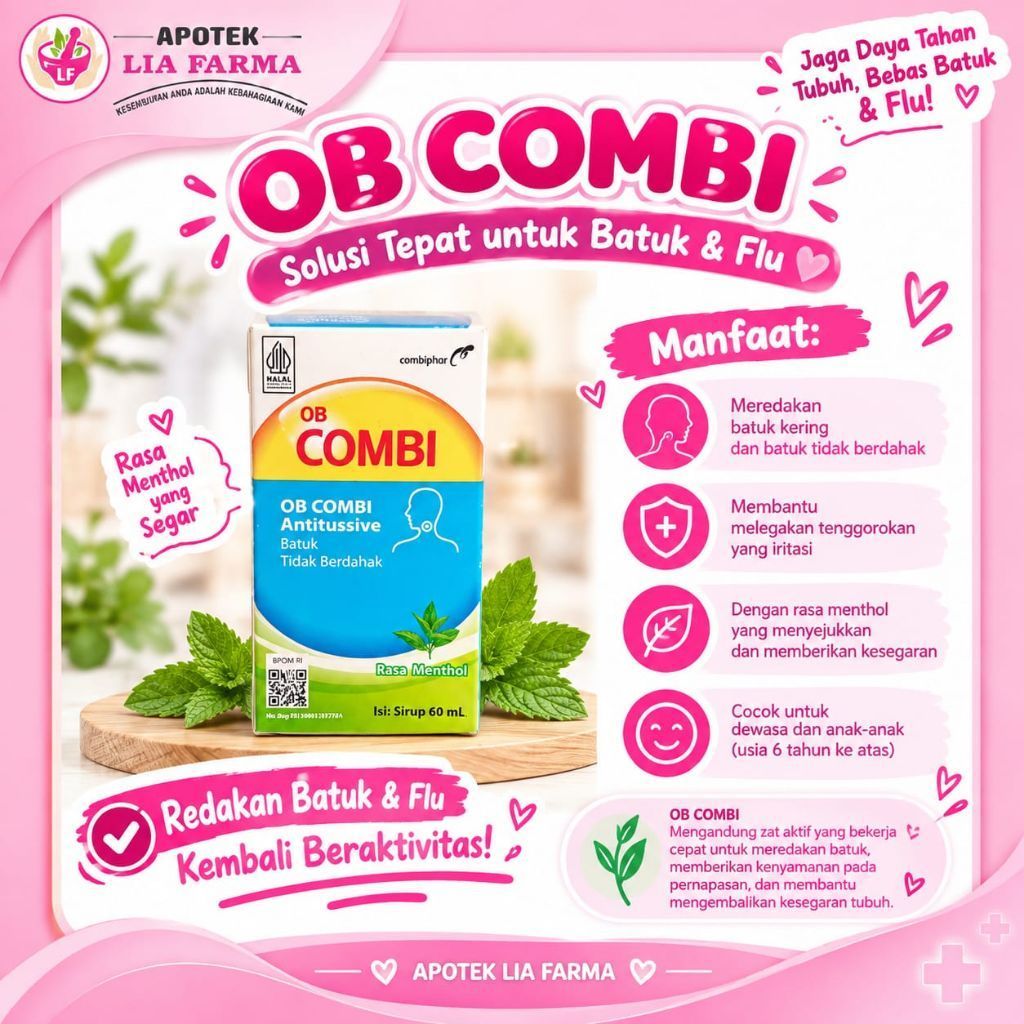 OB Combi Antitusive 60ml Untuk Batuk Efektif