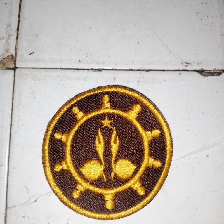 Patch Rubber Logo Pramuka Tunas Kelapa bordir komputer/ custom logo bordir komputer