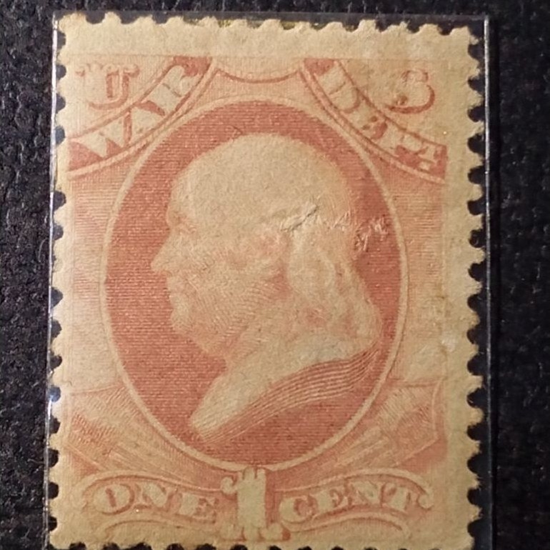 Prangko Klasik Amerika 1873 Benjamin Franklin