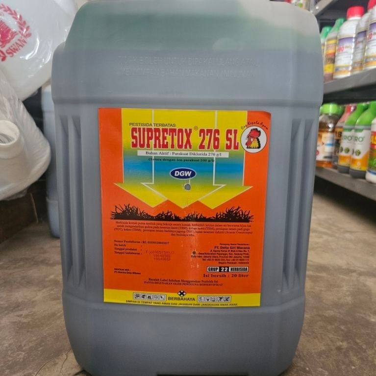 Herbisida kontak Supretox 276 SL Racun rumput 20 liter