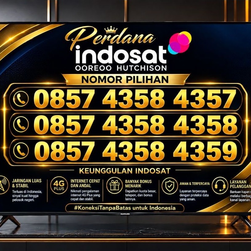 PERDANA INDOSAT IM3 NOMOR CANTIK ABCD ABCD SERI CERMIN 4357 4358 4359 5758 575859 NOMOR COUPLE