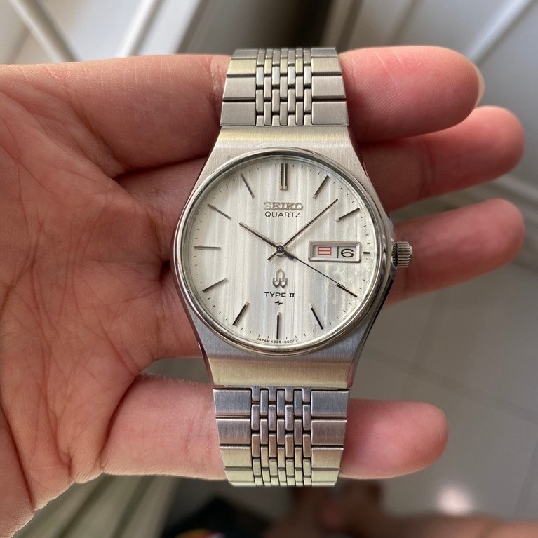 Seiko quartz type 2 Brushed Linen Dial Ref M4316-8000 Daydate kondisi istimewa full original, jam ta