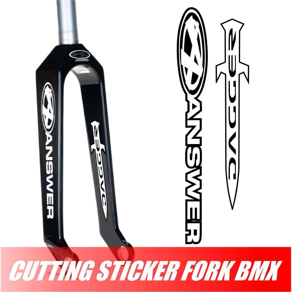 cutting sticker untuk fork garpu sepeda BMX answer dagger