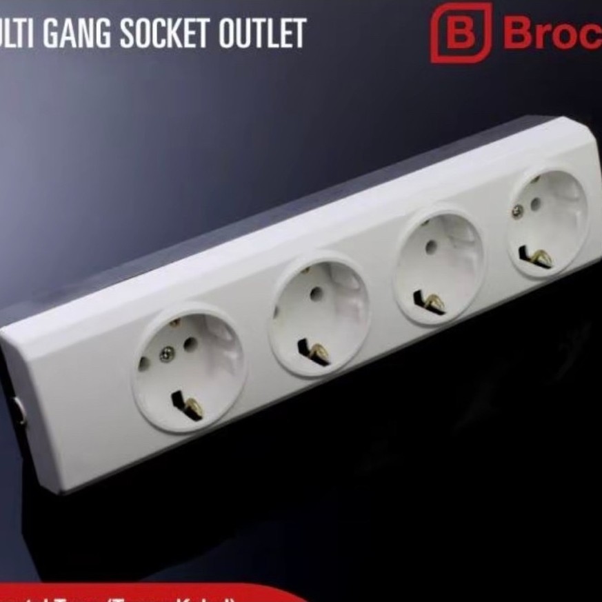 Stopkontak 4 lubang Broco stopkontak arde Broco