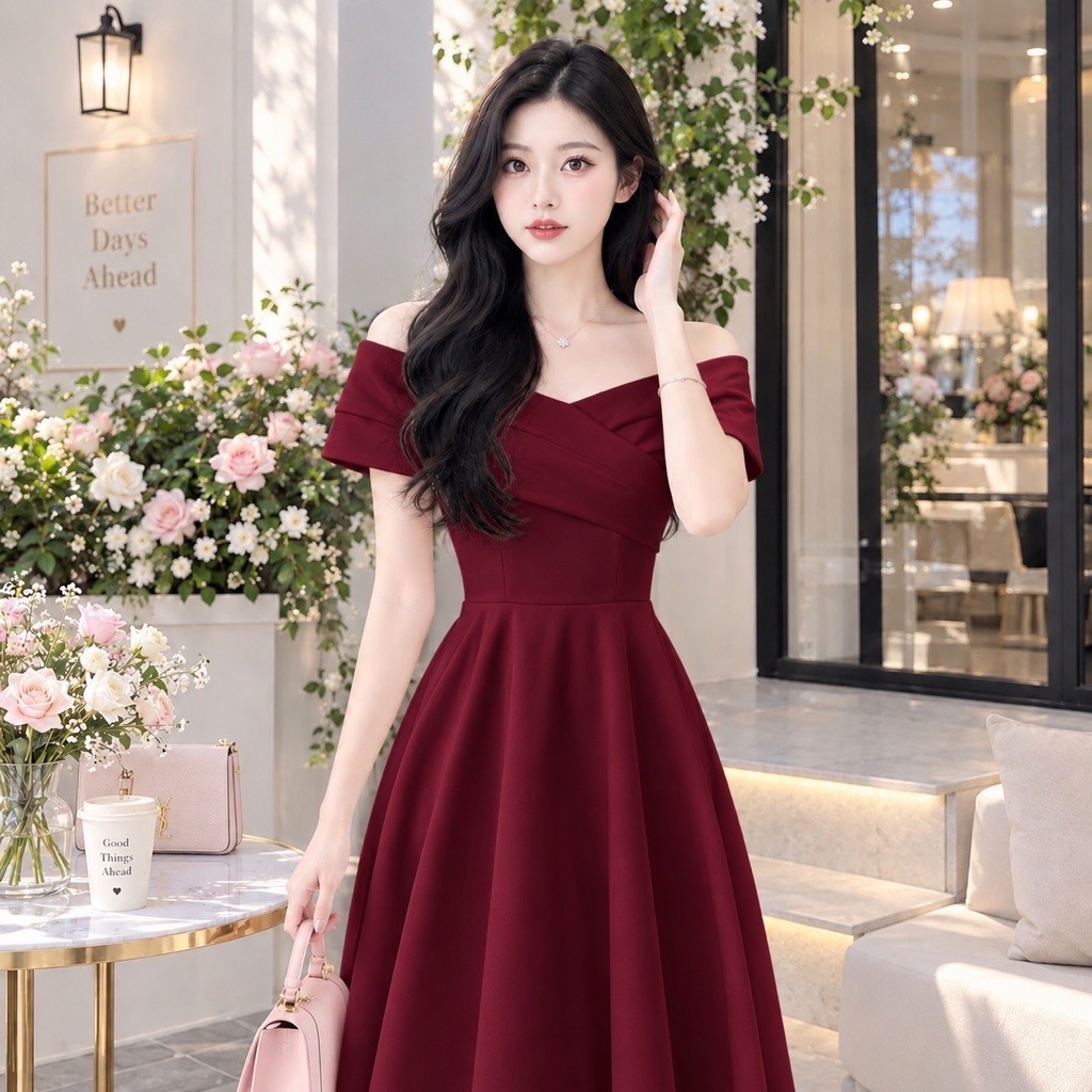 Dress Wanita Syahira Bahan Scuba Premium, Nyaman Dipakai