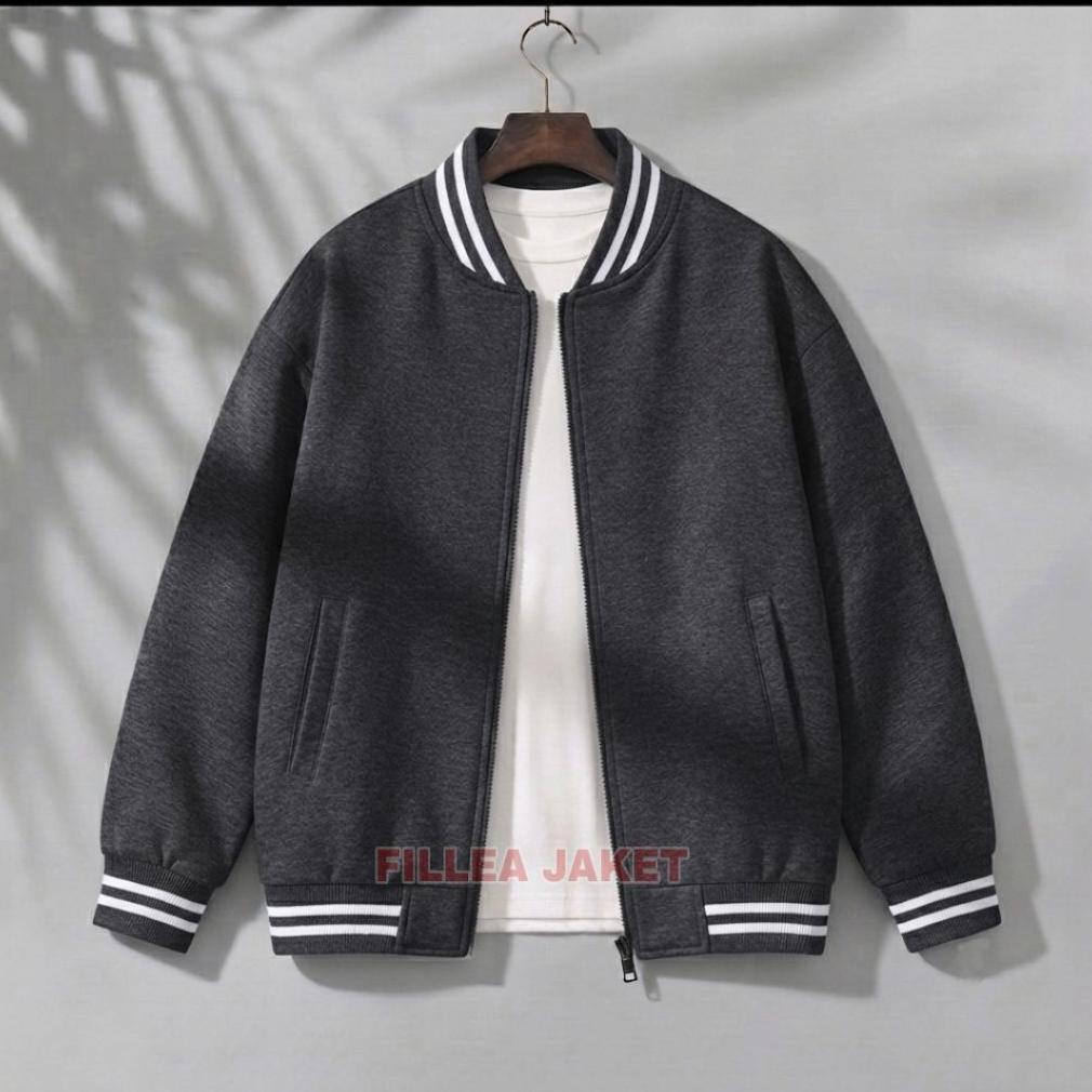 Best Seller Jacket Varsity Baseball Resleting Polosan Casual M-Xxl | Jacket Varsity Baseball Zipper 