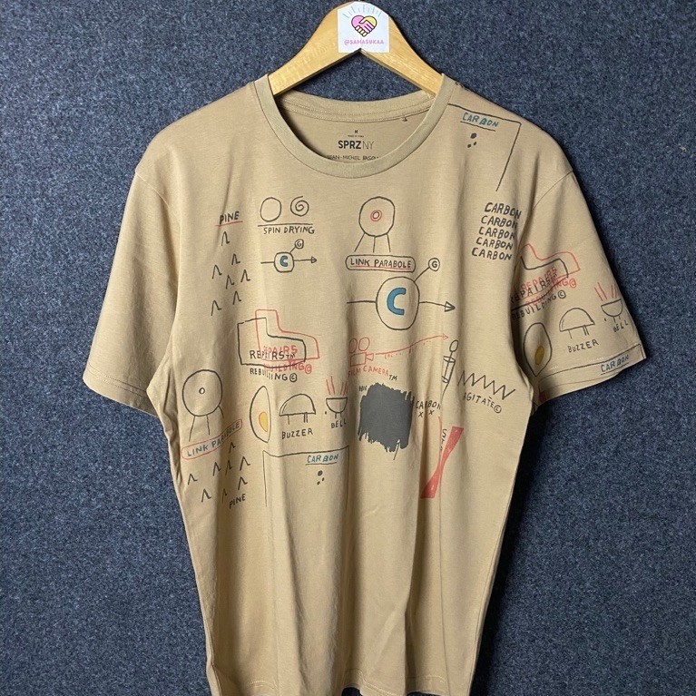 kaos Uniqlo x Jmb (Coklat muda)