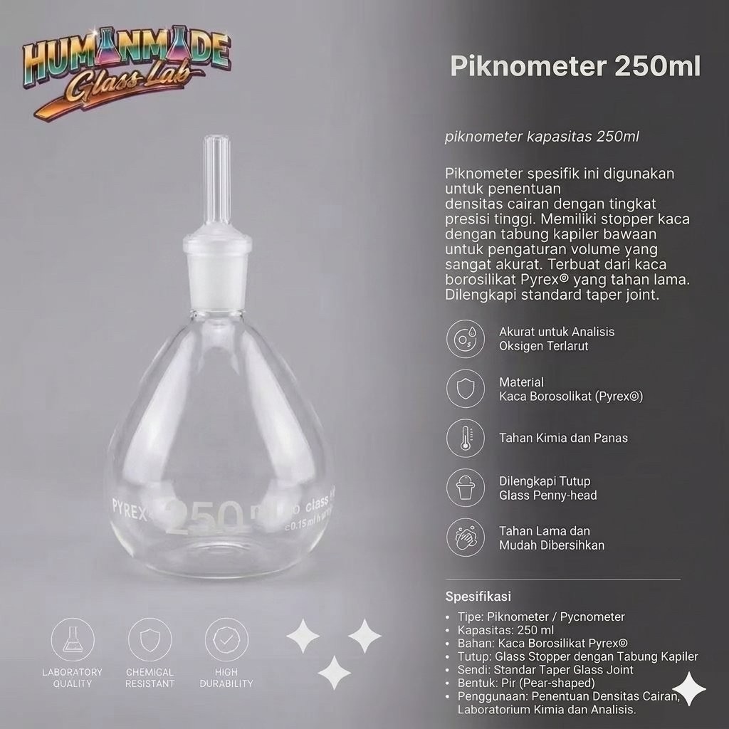 piknometer 250ml pyrex