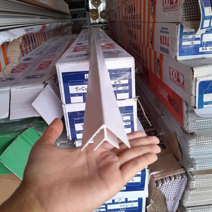 Plafon Pvc  List Siku L Putih