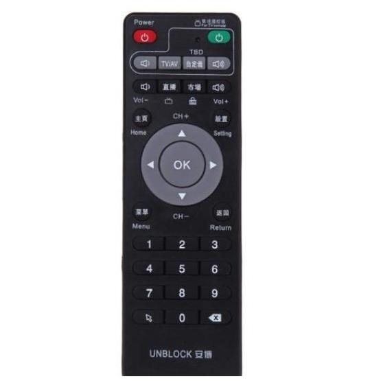 DS365 - Set-Top Box Learning Remote Control For Unblock Tech Ubox Smart TV Box Hitam
