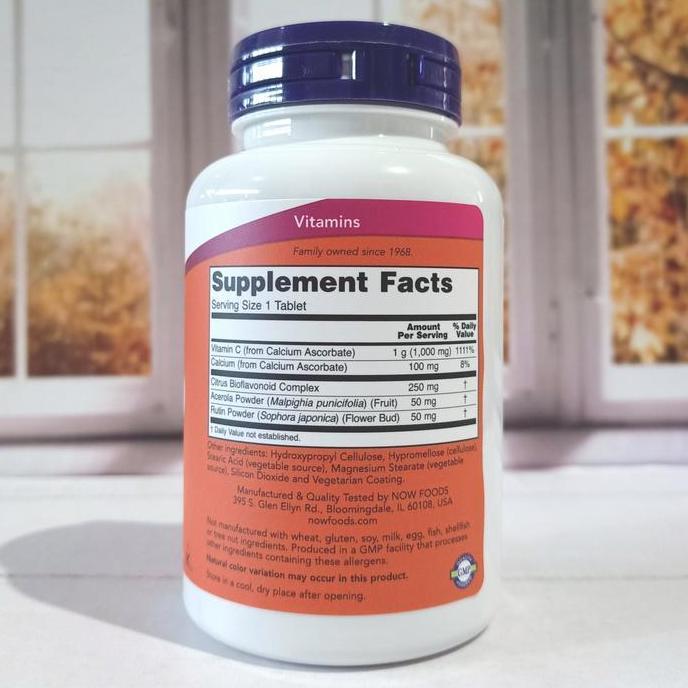 Now Foods Vitamin C Buffered C 1000 mg + Bioflavonoids non acid isi 90