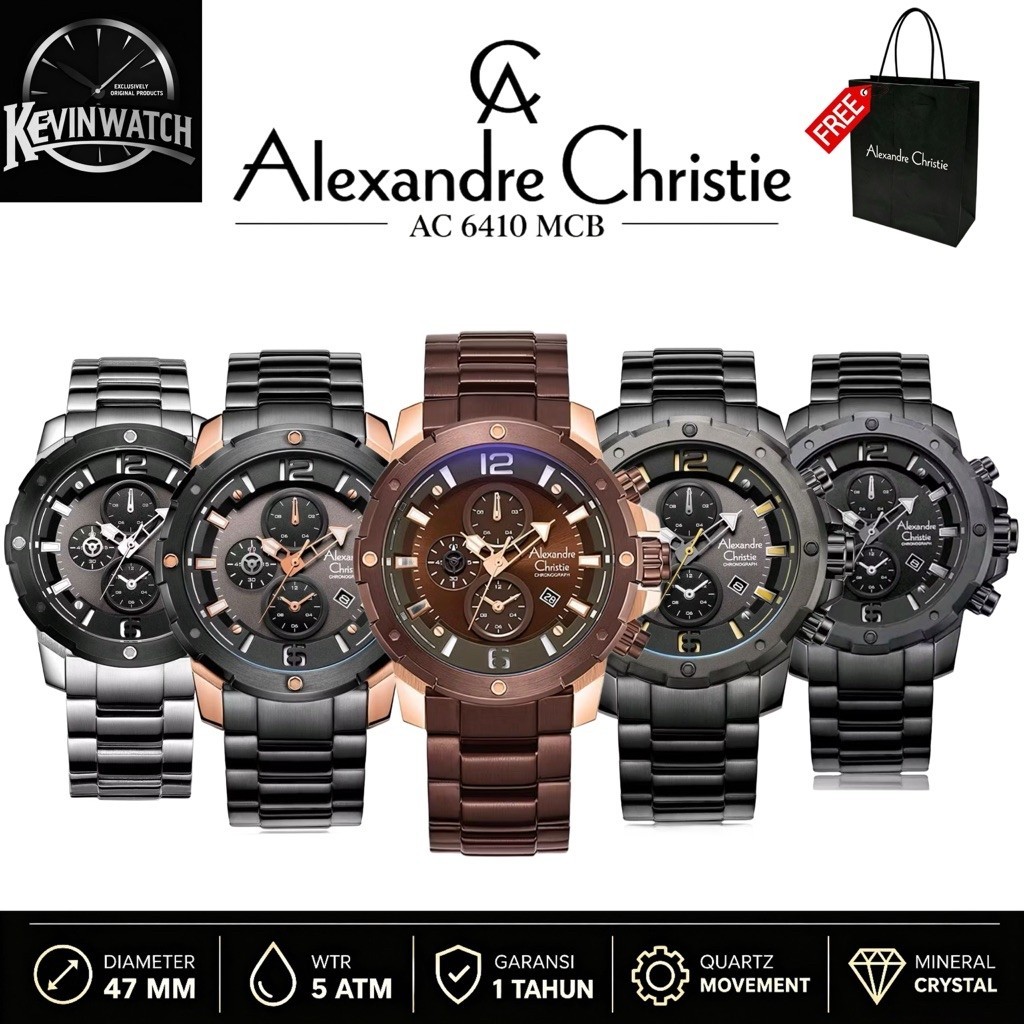 Jam Tangan Pria Alexandre Christie 6410 AC6410 6410MC (ORIGINAL)