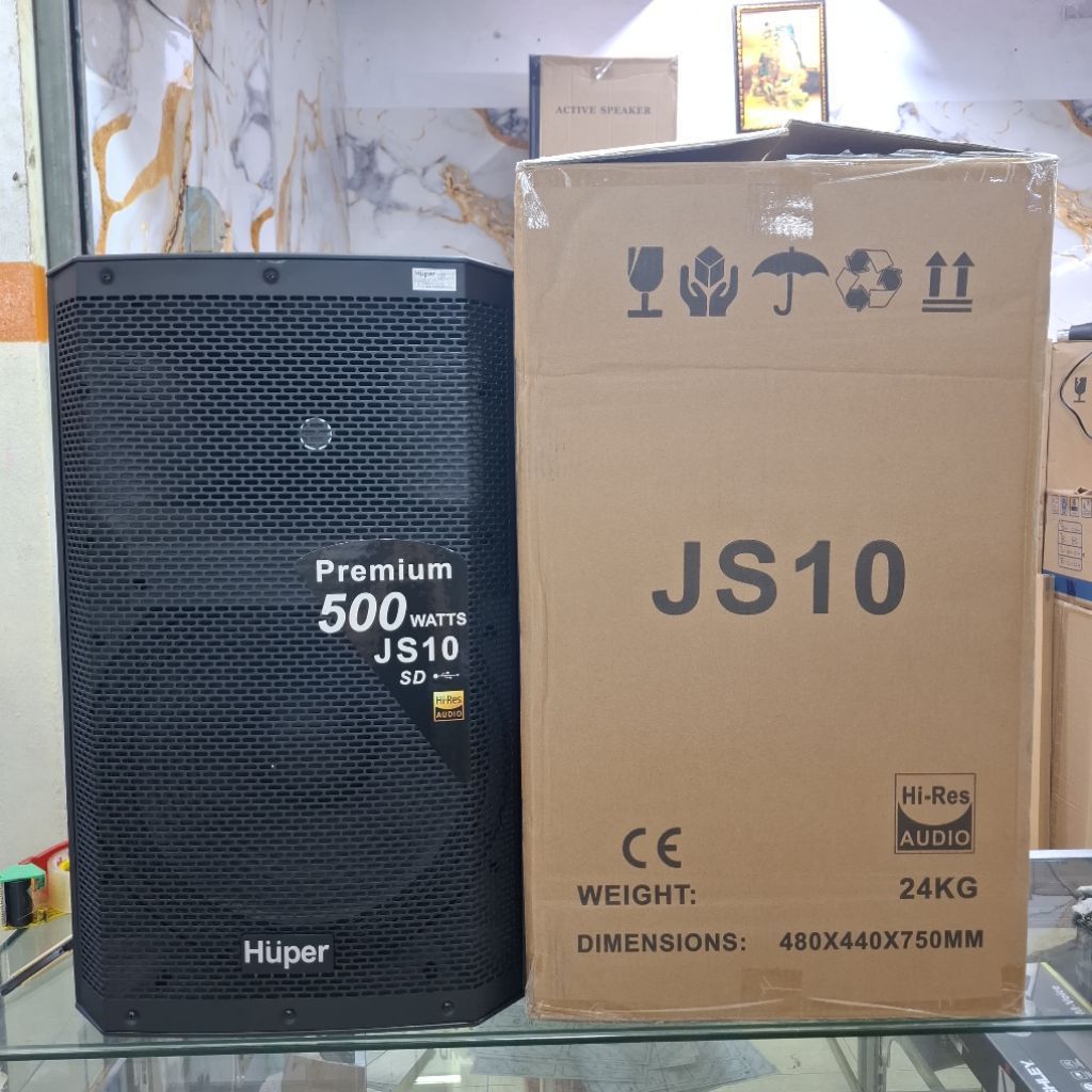 SPEAKER ACTIVE HUPER PREMIUM JS10 500WATT HUPER JS10 ORIGINAL