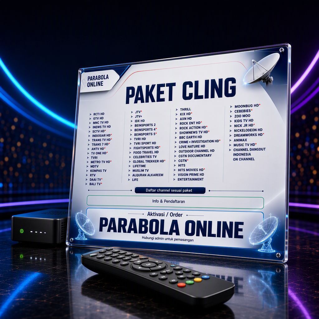 Paket cling k vision  receiver tv nasional MNC group