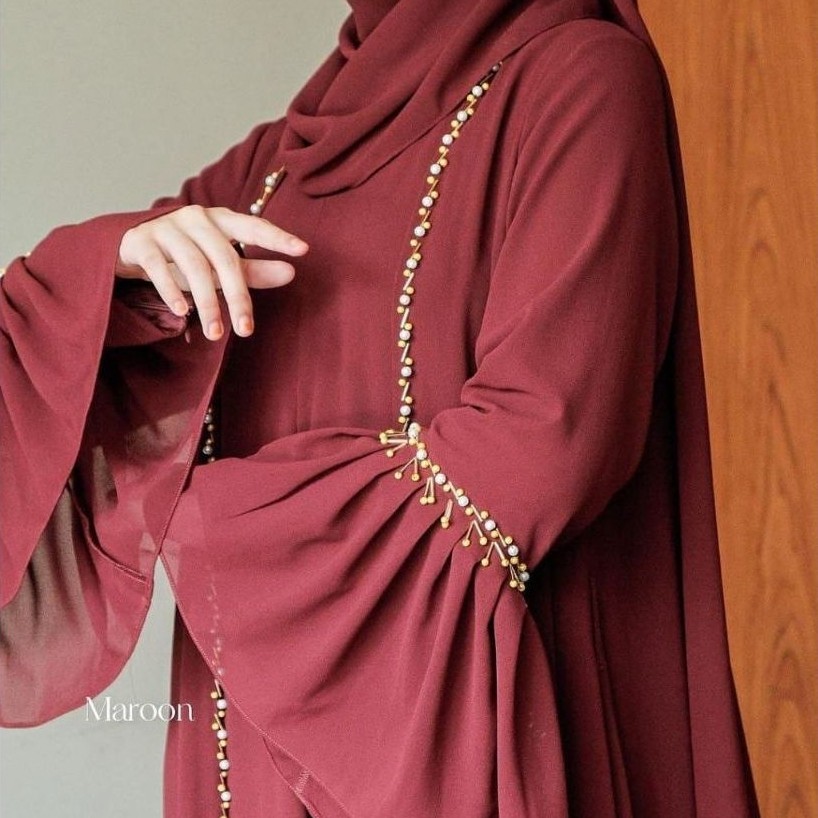 Abaya Elhabsyi Dubai Gamis Arab Hitam Fashion Wanita Busui / Abaya Elhabsyi