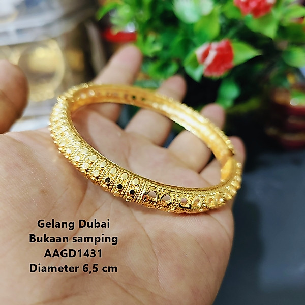 Gelang Dubai Bukaan Samping / Gelang Jumbo / gelang Gold Replika Mas 24k AAGD1431