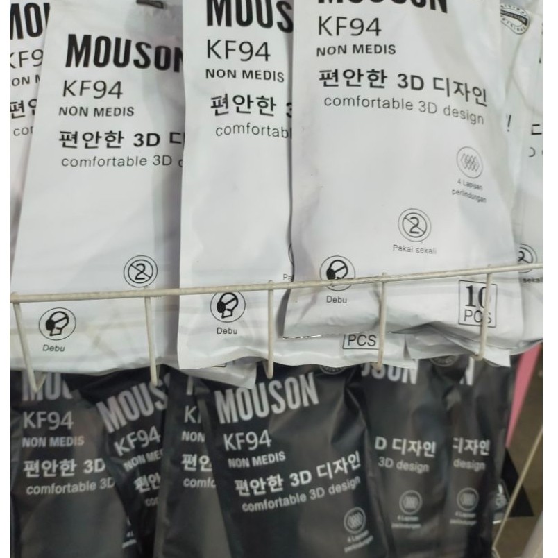 10 Pcs Masker KF94 Mouson