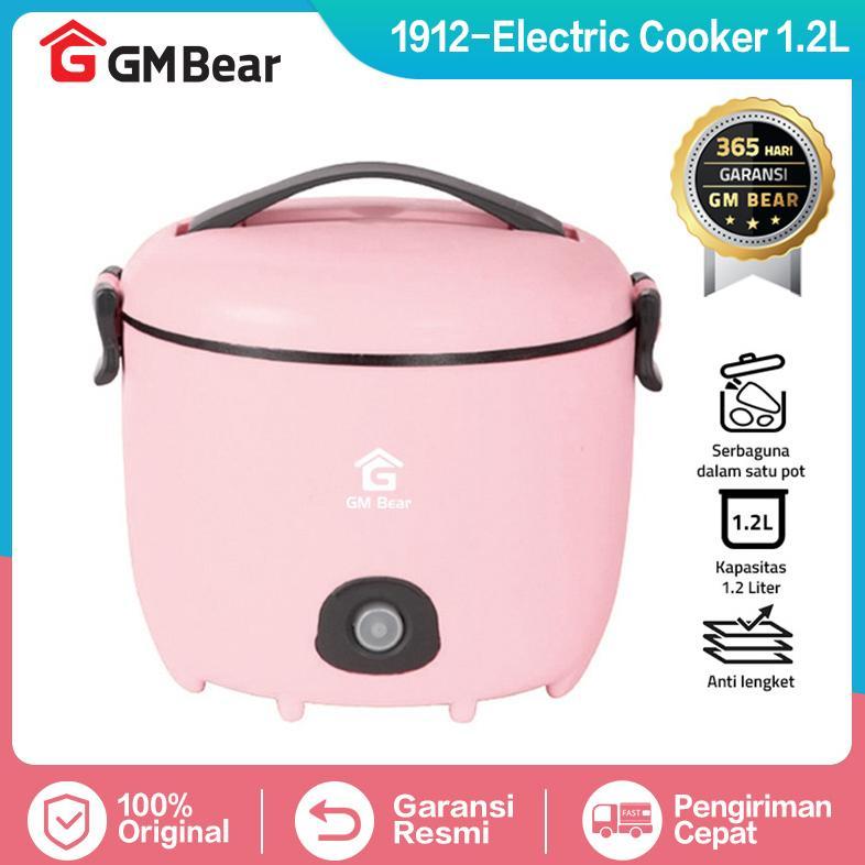 GM Bear Panci Listrik Rice Cooker 2in1 Serbaguna 1.5L P0437 (1912/1913) - Electric Cooking Pot