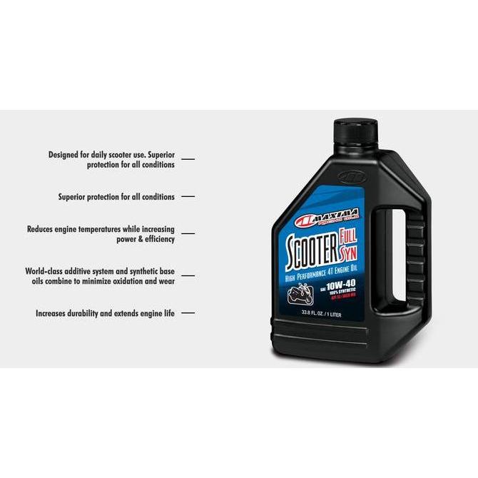MAXIMA OLI SCOOTER FULL SYN - 10W-40, LITER/33.8OZ