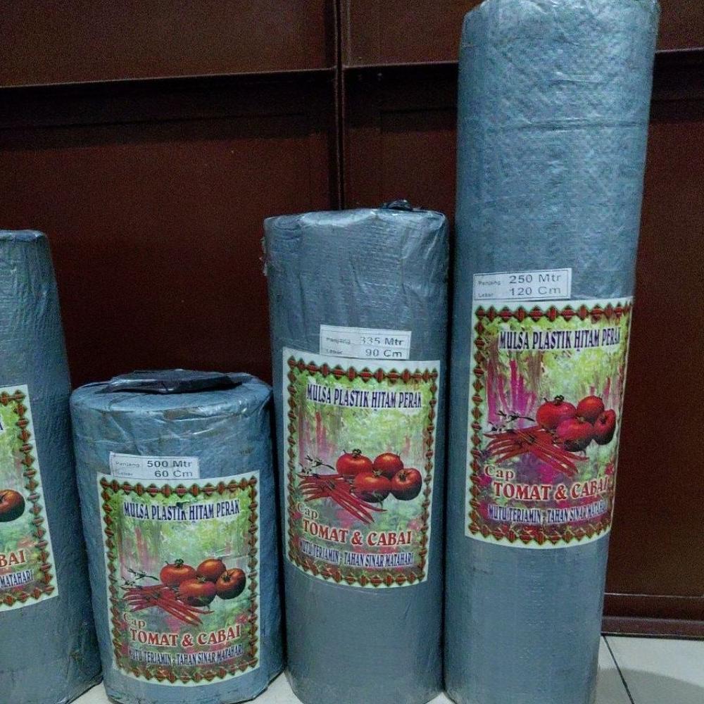 Mulsa hitam perak merek tomat cabe isi 250mtr per rol