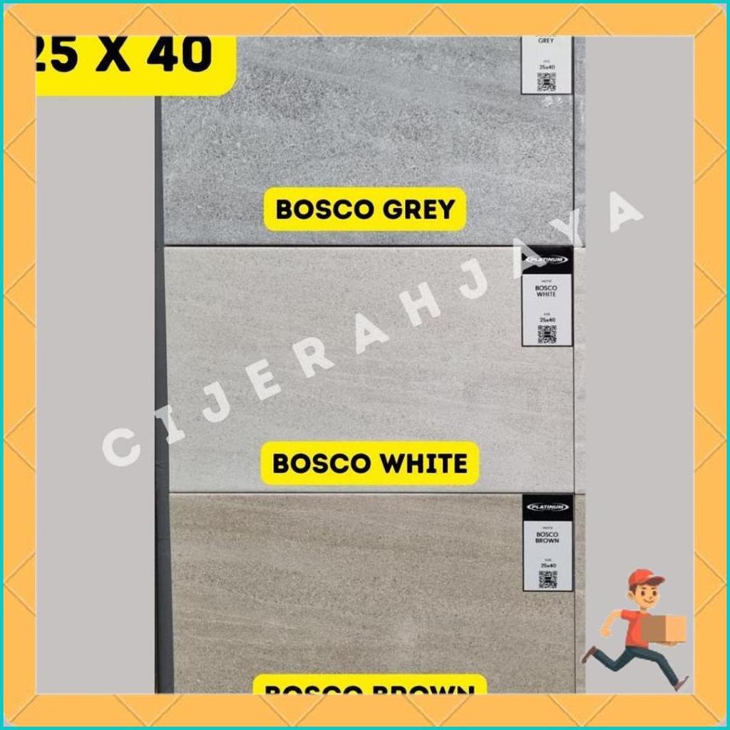 Keramik Dinding Platinum 25X40 Bosco Brown / Bosco White / Bosco Grey Gratis Ongkir