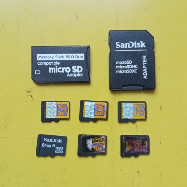 Memory Card Bekas 2GB 4GB 8GB 16GB Sudah Diformat Normal Siap Pakai Merk Random