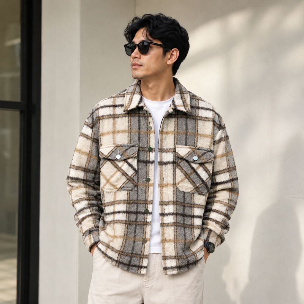 Overshirt plaid ZARA