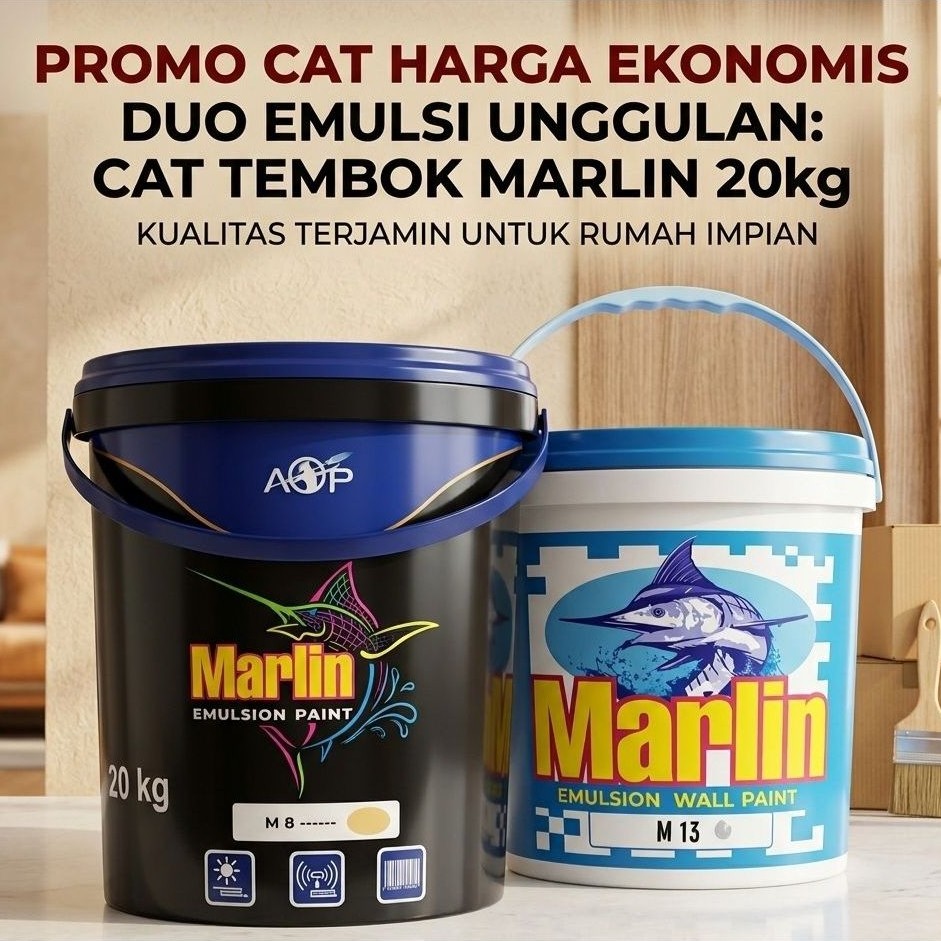 PROMO CAT TEMBOK HARGA EKONOMIS MARLIN 20KG " SIAP KIRIM