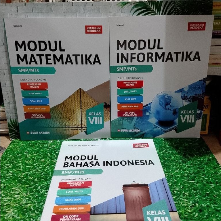 BUKU MODUL SMP MTS KELAS VIII 8 KURIKULUM MERDEKA PENERBIT BUMI AKSARA . MATEMATIKA, INFORMATIKA,B I