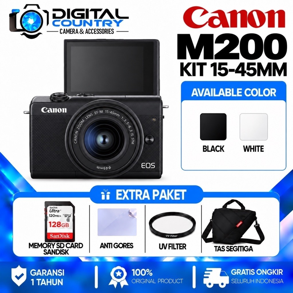 CANON EOS M200 KIT 15-45MM / CANON M200 KIT 15-45MM / CANON M200