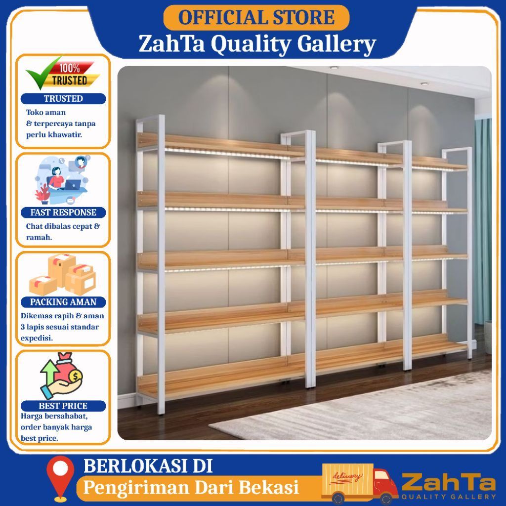 [ZahTa] RAK PAKET RAK TOKO SEMBAKO KOMBINASI INDUSTRIAL