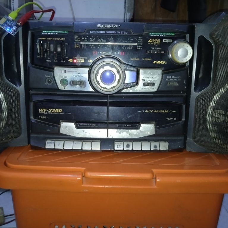 Tape Compo Sharp Simba 2 WF-2200,Bonus Bluetooth + Jack Audio 2in1