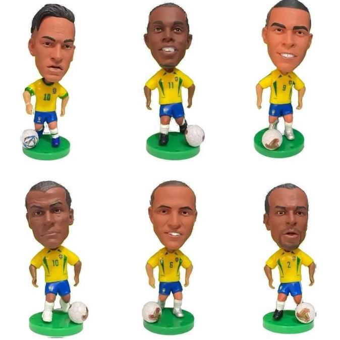 MISNAH78 - FIGURE MINIATUR PEMAIN BOLA BRASIL BRAZIL RONALDINHO VINI R.CARLOS NEYMAR RONALDO CAFU RI
