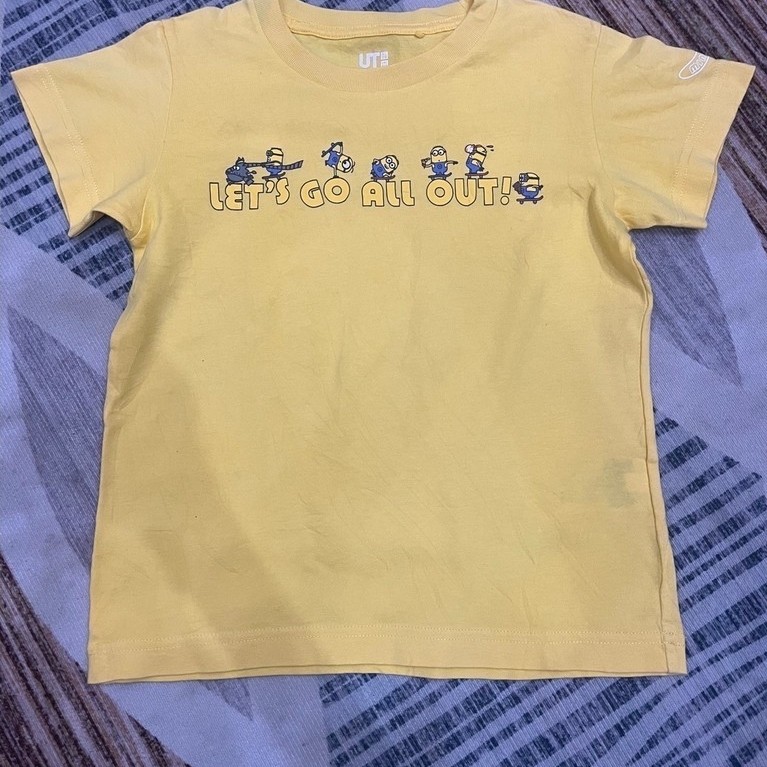 UNIQLO UT Kids x Minions Despicable Me Kaos Anak Size 110 Kuning