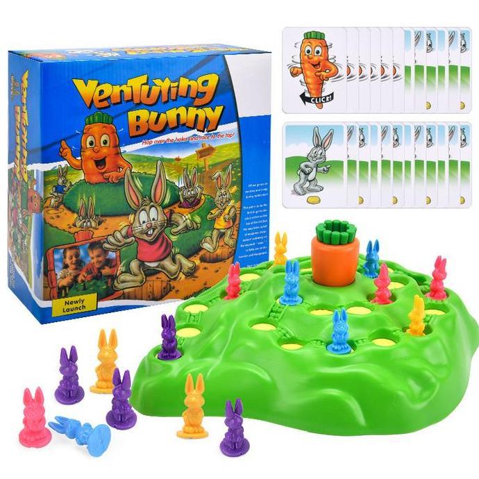 Mainan Anak Bunny Hop Funny Rabbit Family Fun Board Game