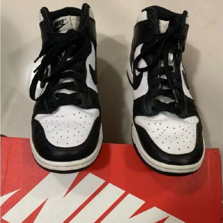 Nike Dunk High Panda Black White Sz 42 Second Kondisi Terbaik