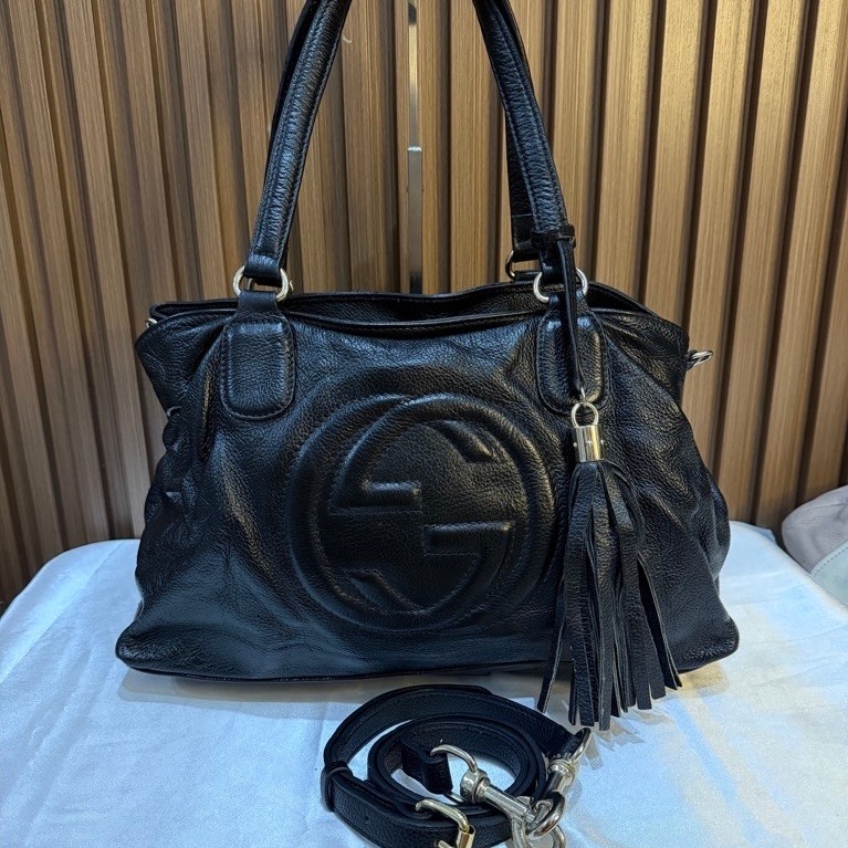 Gucci Soho Medium Tote/Shoulder Black