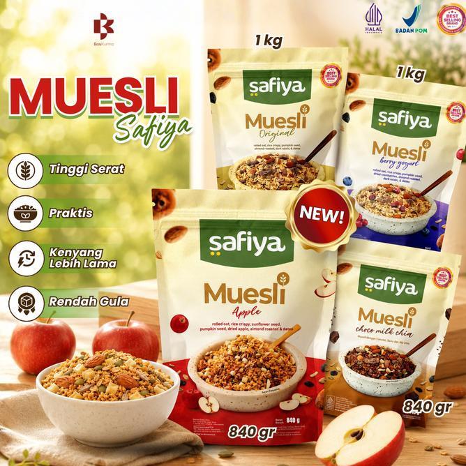 Muesli Safiya 1 Kg Muesli Berry Yogurt Muesli Muesli Muesli Choco Sereal Sarapan Food Granola Oatmea