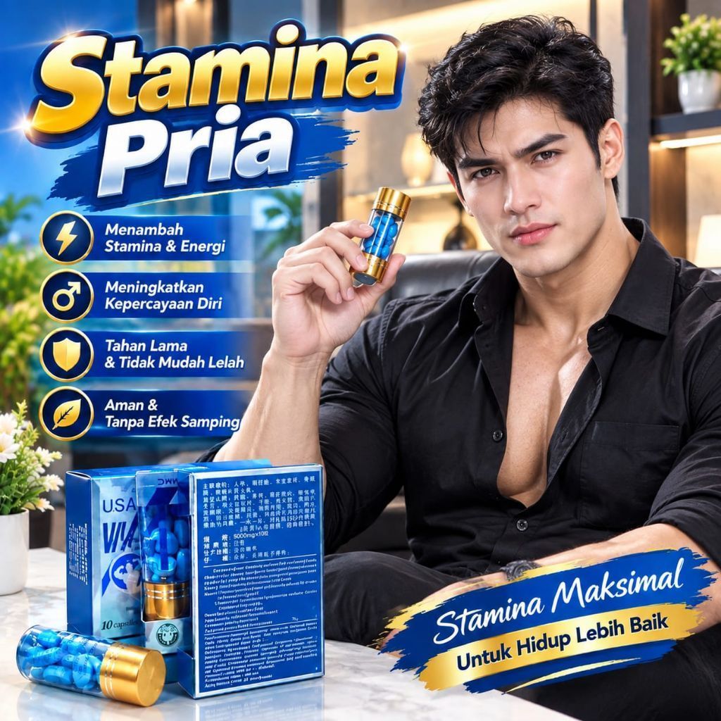 Suplemen Pria VIVAVI4GR@ 10 kapsul tambahan stamina & energi untuk pria