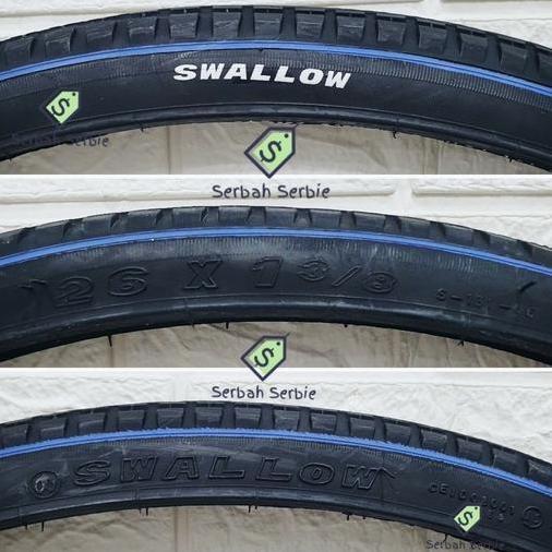 Ban Luar Sepeda 26X1 38 Swallow 590 26 X 1 3 Per 8 Hitam Putih Ctb Phoenix Jengki Polygon Sierra