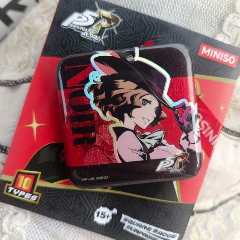persona 5 blind bag badge noir miniso