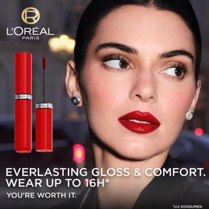 Rose- Loreal Paris Infallible Laque Resistance | Lip Cream Glossy Pmented | Lipstik Transferproof Lo