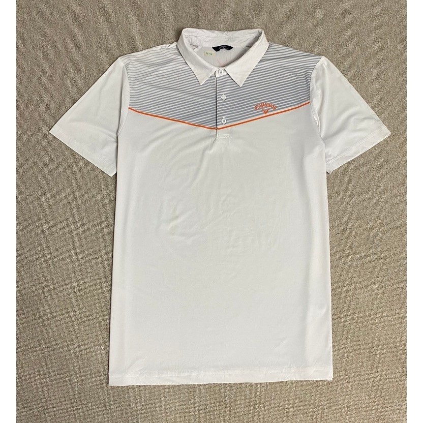 Polo shirt callaway golf putih motif preloved second