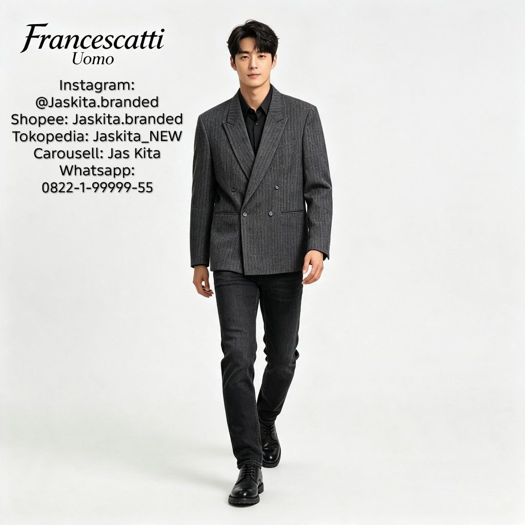 Jas Pria Double Breasted Francescatti Uomo - Size XXL