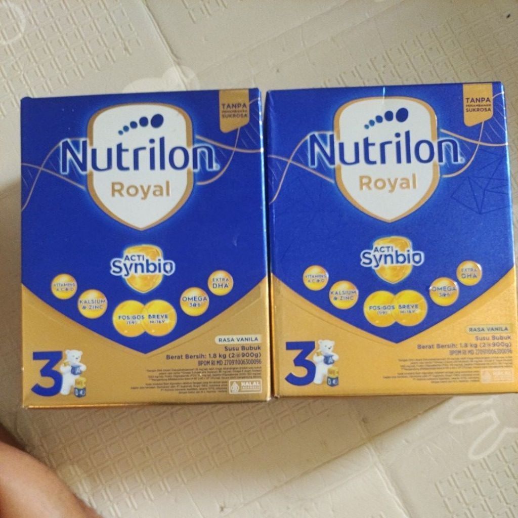 Nutrilon Royal 3 Acti Synbio Susu Bubuk Rasa Vanila 1.8 kg Tanpa Sukrosa