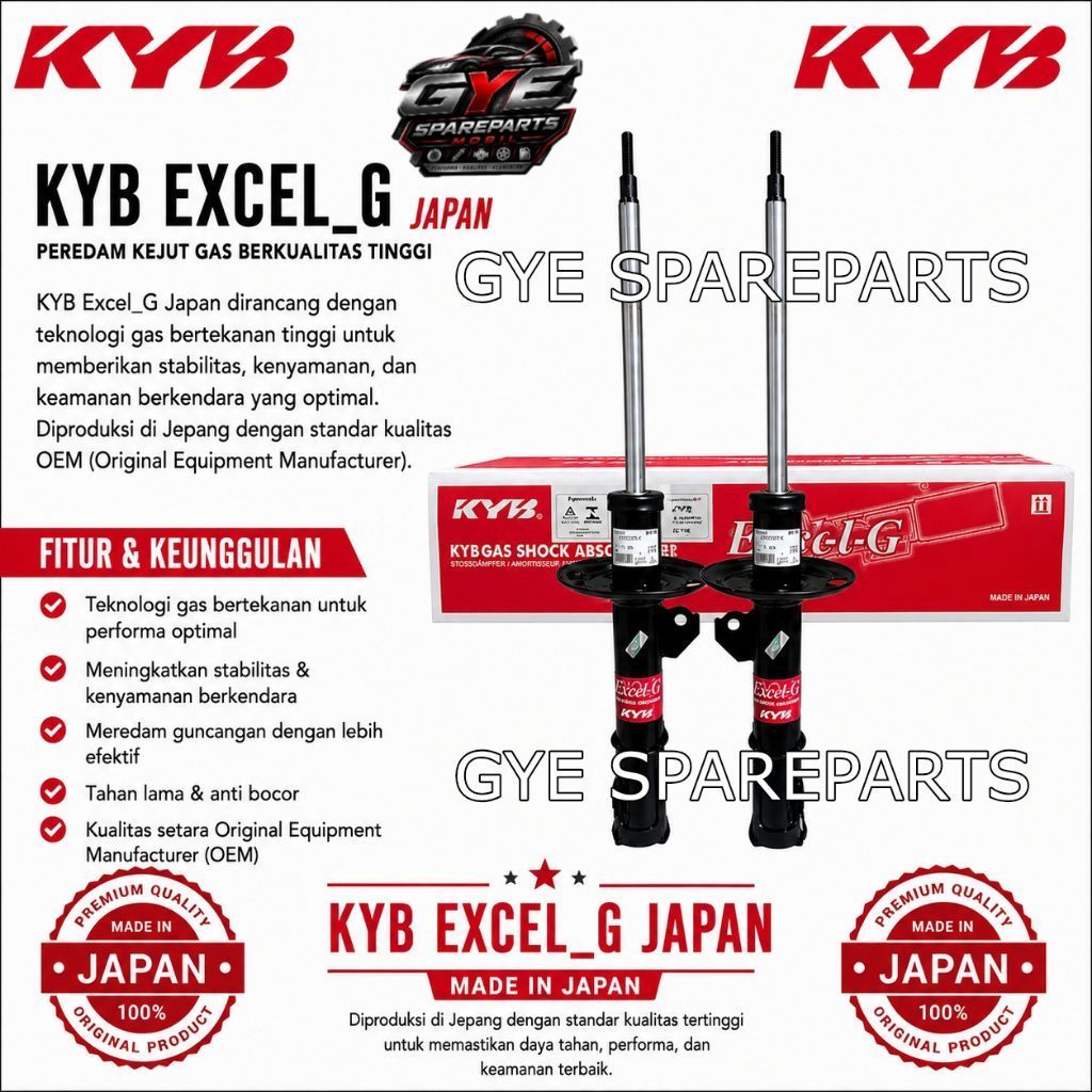 SHOCKBREAKER SHOCK ABSOBER TOYOTA FORTUNER VRZ DEPAN ORIGINAL KYB EXCEL-G JAPAN