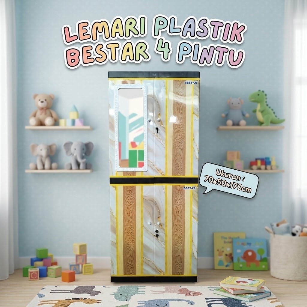 Lemari Plastik Bestar Lemari Pakaian Plastik Lemari Baju Plastik Lemari Plastik 3 susun Lemari Rak B