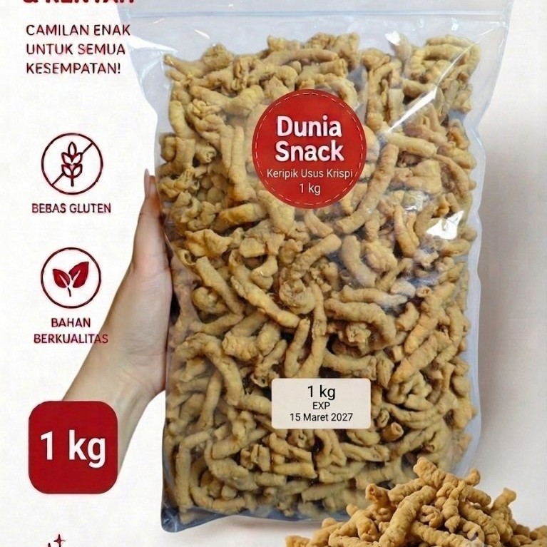 kripik usus ayam krispi 1 kg, kripik usus ayam krispy ori, kripik usus ayam krispy gurih, kripik usu